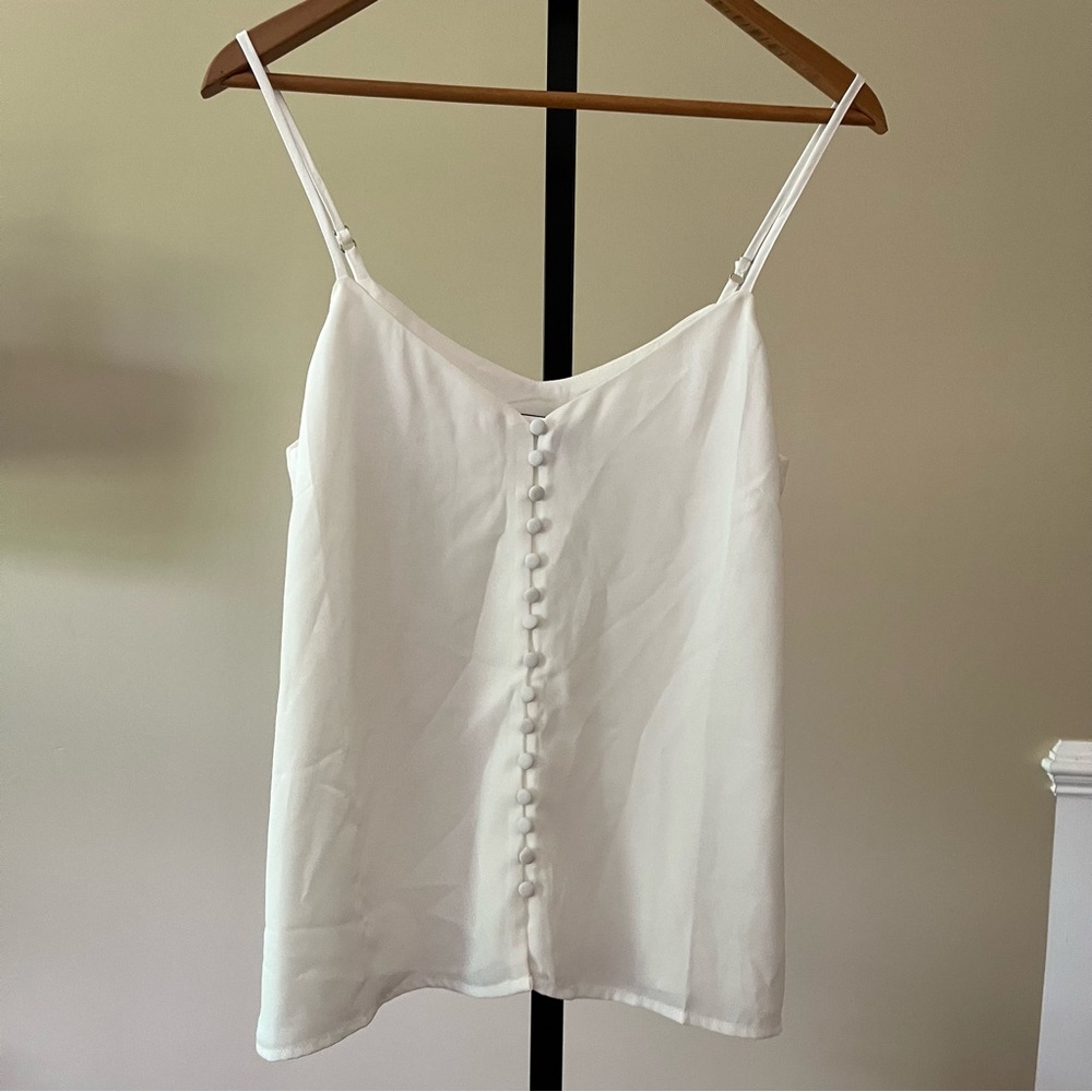 Lulus White Button-Down Camisole
